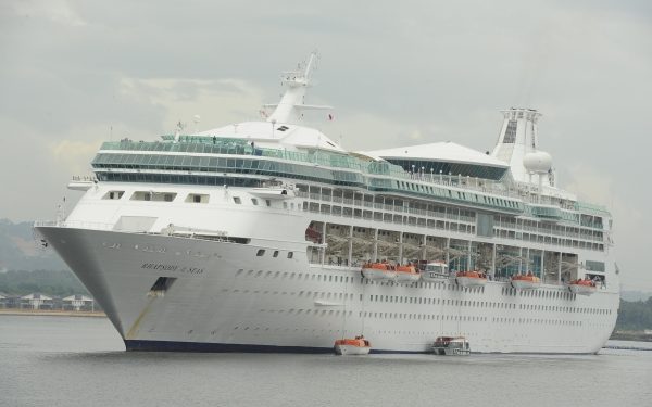 Rhapsody of the Seas in port on Tuesday for Repatriation and Provisioning Operations