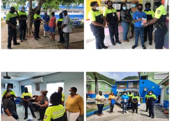 The Sint Maarten Police Force donates tablets to six secondary schools