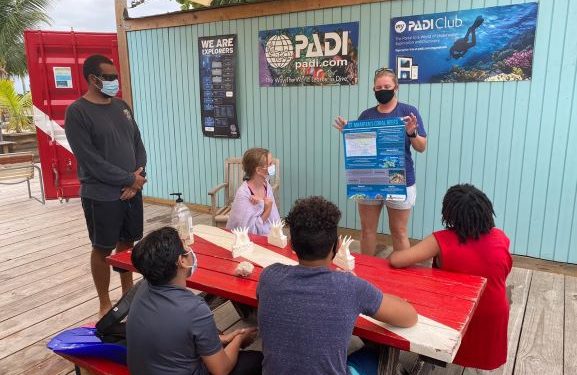 The Nature Foundation St. Maarten Receives New Educational Materials for the Save St. Maarten Corals Project with the Assistance of Virtual Concepts International and DCNA.