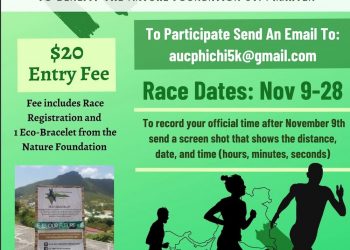 The Nature Foundation St. Maarten partners with the Phi Chi Medical Fraternity of American University of the Caribbean to host its first Virtual 5K Race for a Cause.