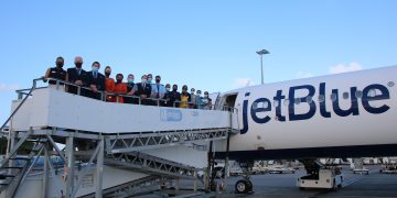 St. Maarten welcomes JetBlue inaugural flight from Newark, New Jersey