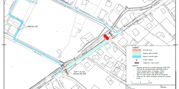 “Traffic Diversion Dutch Quarter Road, Caines Drive Intersection”
