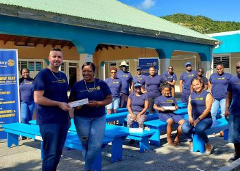 Rotary Sunset Donates School Benches To MGDW
