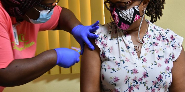 Prime Minister Silveria E. Jacobs first public official to receive COVID-19 Vaccine