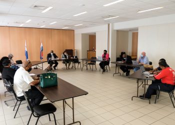 Prime Minister Silveria E. Jacobs meets with CCSU Membership
