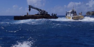Tugboat sank near Point Blanche