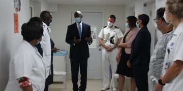 Governor Holiday pays working visit to the COVID-19 Vaccine administering Locations