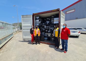 E-waste shipment sorted and ready for shipment to USA this week