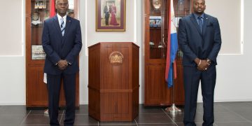 Appointment and swearing in of Mr. Omar Ottley as Minister of Public Health , Social Development and Labour