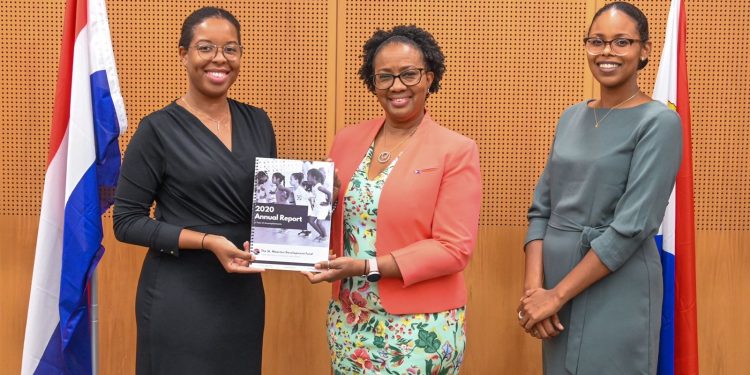 Prime Minister Silveria Jacobs presented with SMDF’s Audited 2020 Annual Report
