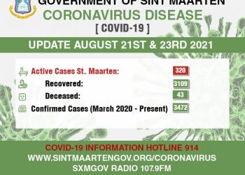 78 confirmed COVID-19 cases for August 21st and 23rd