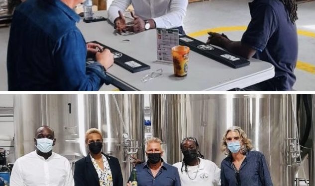 Minister Lawrence visits local brewery. Aims to promote local production