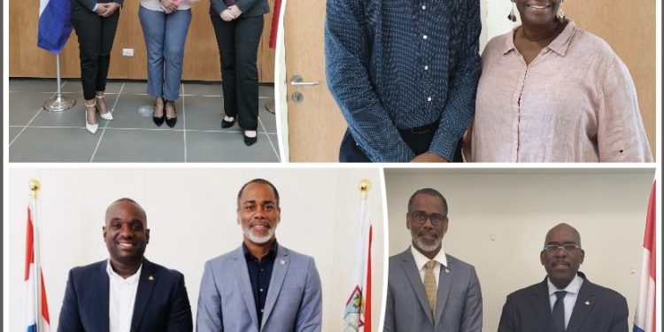 Minister Plenipotentiary Violenus & Senior Staff building bridges in Sint Maarten