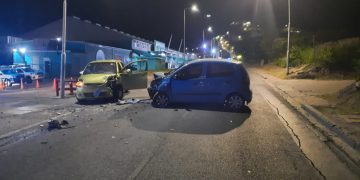 Another accident on A.J.C. Brouwers road on early Sunday morning