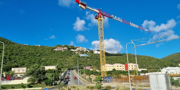 Tower cranes being installed for SMGH construction