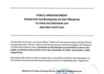 Exemption for Businesses to Open on Christmas Day and New Year’s Day