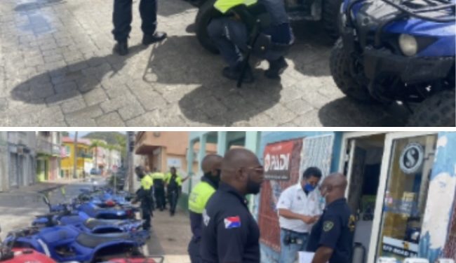 La policía estuvo ocupada realizando controles en Philipsburg