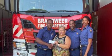 Fire Fighters Foundation donates close to two thousand dollars to Positive Foundation and Elektralyets Foundation