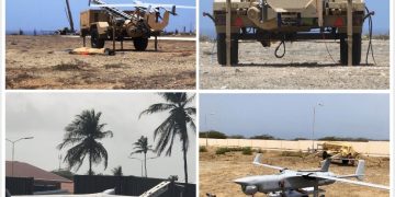 Ejercicios del ejército con drones en Aruba