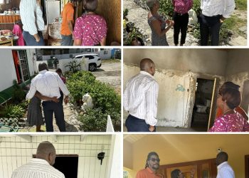 El Ministro Omar Ottley visita a los beneficiarios del proyecto de reparación de viviendas de CDFHA