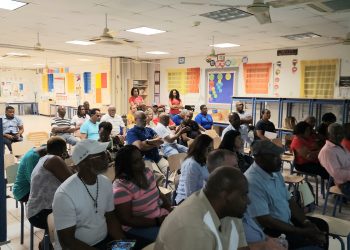 La presidenta del Consejo Comunitario de Cay-Hill, Angelique Romou, dice que la reunión fue un éxito.