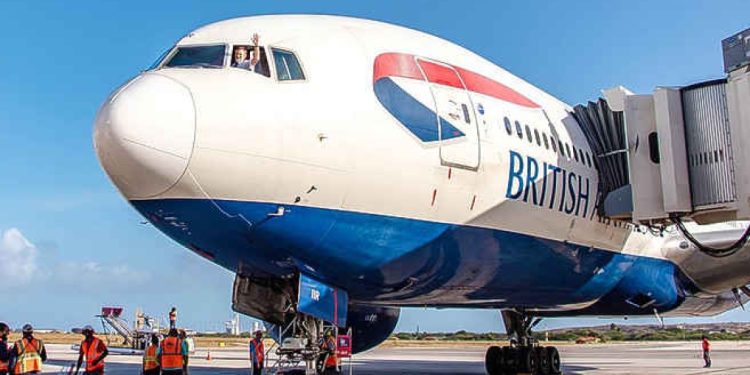 Histórico vuelo inaugural de British Airways a Aruba
