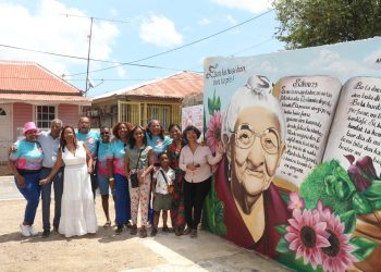 Mural especial para conmemorar a los ancianos en New Nederland, Curaçao.