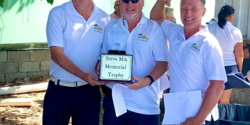 El equipo de Jan Peter Holtland, Andy Holmes y Keith Graham gana el 3er torneo de golf Steve Mix Memorial
