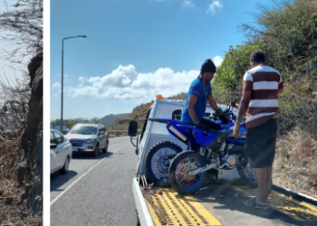 La policía incauta tres pasolas en el control de tráfico en A.J.C Brouwers Road