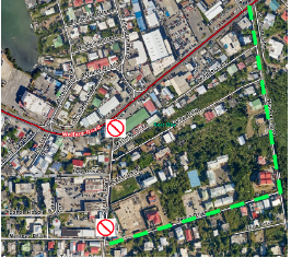 Ministerio de VROMI alerta el cierre temporal de Cay Bay Road