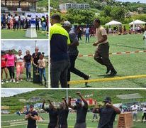 Participación de la policía de Sint Maarten en la Expo de Salud Nagico