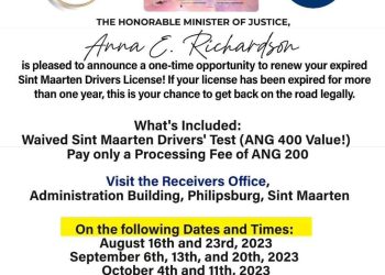 Renueve su licencia de conducir vencida de Sint Maarten