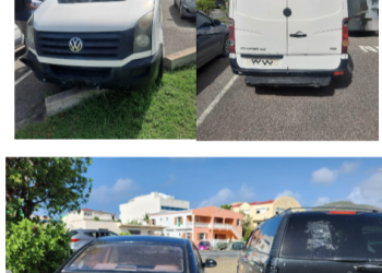 La Policía de Sint Maarten y el Ministerio VROMI se ocupan de los vehículos abandonados en el área de Philipsburg