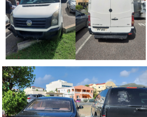 La Policía de Sint Maarten y el Ministerio VROMI se ocupan de los vehículos abandonados en el área de Philipsburg