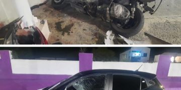 Accidente en L.B. Scott Road que involucró a una Hyundai I-10 y pasola
