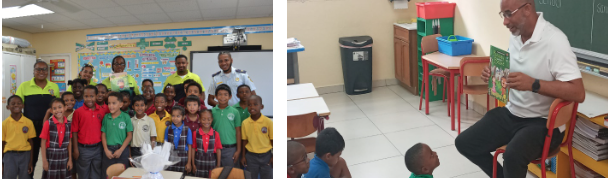 La Policía de Sint Maarten (KPSM) promueve la alfabetización a través de asociaciones escolares