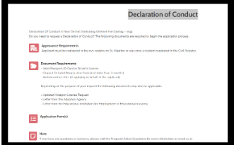 La policía de Sint Maarten aclara el procedimiento para obtener una declaración de conducta