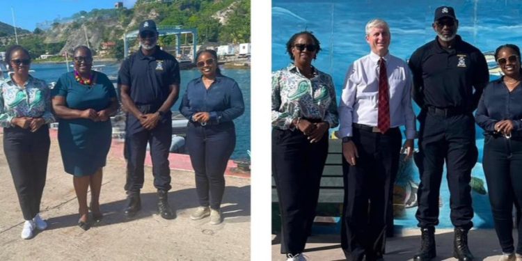 La Primera Ministra y la Ministra de Justicia se embarcaron en un viaje esclarecedor con la Guardia Costera Holandesa del Caribe para explorar las islas hermanas