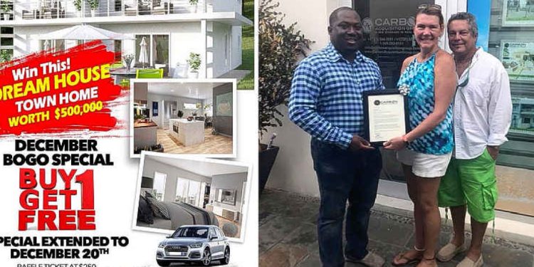 CIBC FirstCaribbean contempla la subasta de Carbon Grove, incluyendo la casa de los ganadores de la rifa