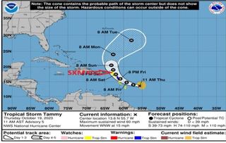 ODM: País bajo vigilancia de tormenta tropical, continuar monitoreando de cerca la Tormenta Tropical Tammy