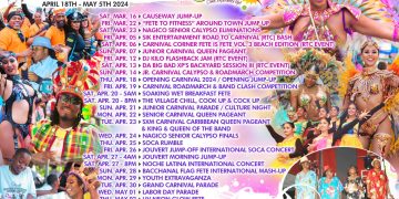 El calendario del Carnaval 2024 incluye 11 eventos locales y Soca Rumble regresa