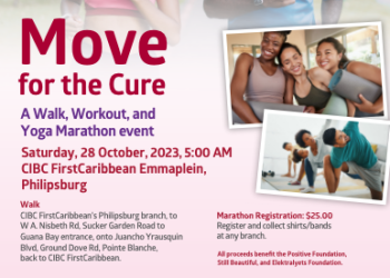 Los esfuerzos firmes están en plena vigencia mientras CIBC FirstCaribbean se prepara para “Move for the Cure” el sábado 28 de octubre