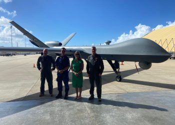 El avión no tripulado MQ-9 sale de Curaçao