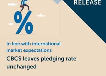 En línea con las expectativas del mercado internacional CBCS deja sin cambios la tasa de pignoración
