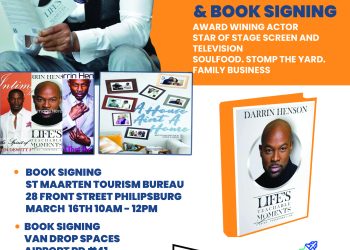 La Oficina de Turismo de St. Maarten invita al público al evento de firma de libros del Sr. Darrin Henson