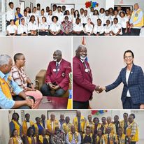 El gobernador de distrito visita St. Maarten