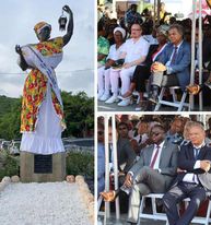 El Primer Ministro Mercelina y el Ministro de Educación Lewis asisten al 176 Aniversario de la Abolición de la Esclavitud