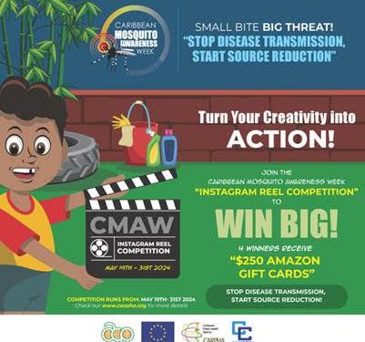 Jóvenes de 18 años invitados a participar en el concurso CARPHA Instagram Reel