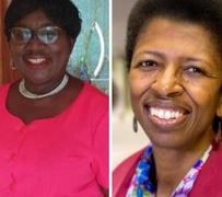 Las autoras Mary Romney-Schaab y Linda Richardson firma de libros en la biblioteca de Sint Maarten