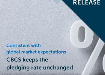 En consonancia con las expectativas del mercado mundial, CBCS mantiene sin cambios la tasa de pignoración